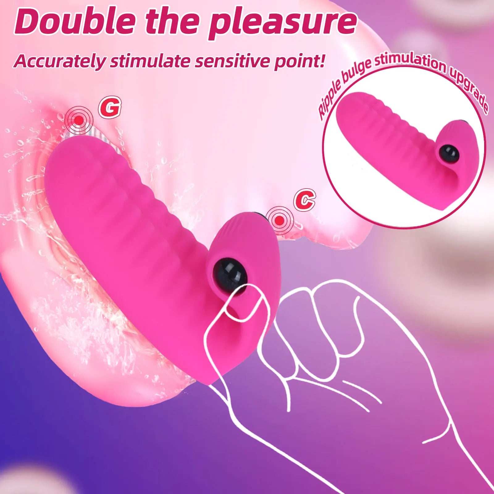 Sex Toys For Women Finger Sleeve Vibrator Clitoris Stimulate G Spot Orgasm Massager Female Masturbator Adult Products Lesbian