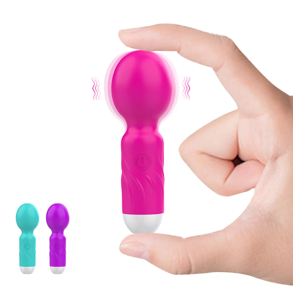 Mini AV Vibrator Magic Wand for Women Clitoris Stimulator USB Rechargeable Portable Silicone Massager Female Sex Toys