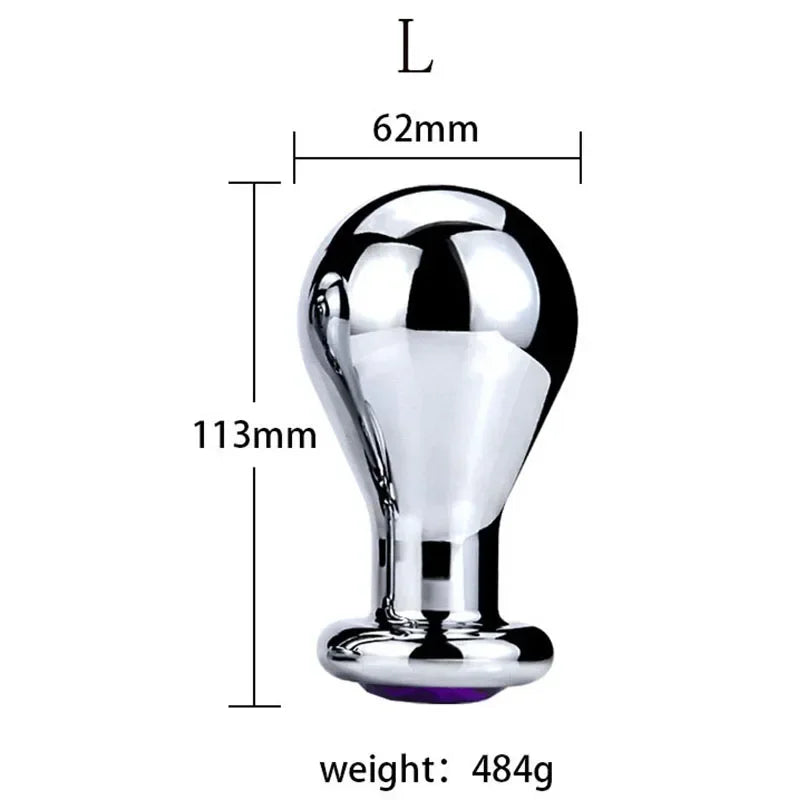 Hot Selling Anal Plug Dildo Huge Fist Strap On Sex Toys For Men/Women Masturbators Stainless Steel Toys Big Butt Plug Wearable