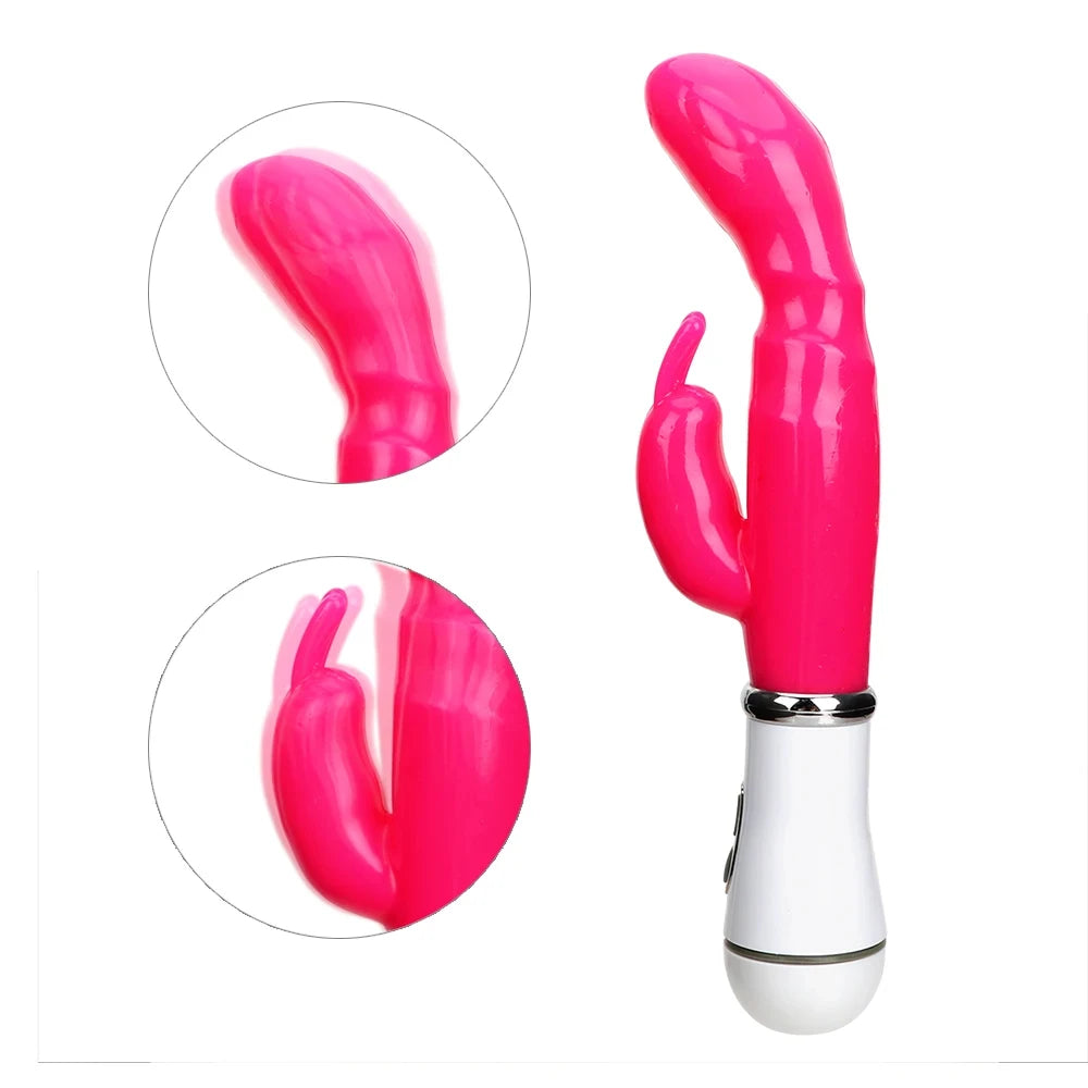 21cm Vibrating Dildo for Women Dual Stimulation Anal Butt Plug Clitoral/Vaginal Massager Adult Sex Toy for Female Masturbation