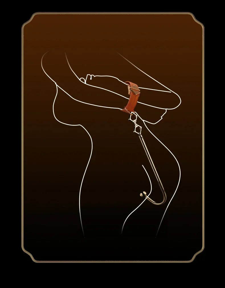 LOCKINK Metal Anal Hook Couple Adults Toys SM Posterior Anal Dilation Single Bead Adjustable Restraint Equipment for Men Women