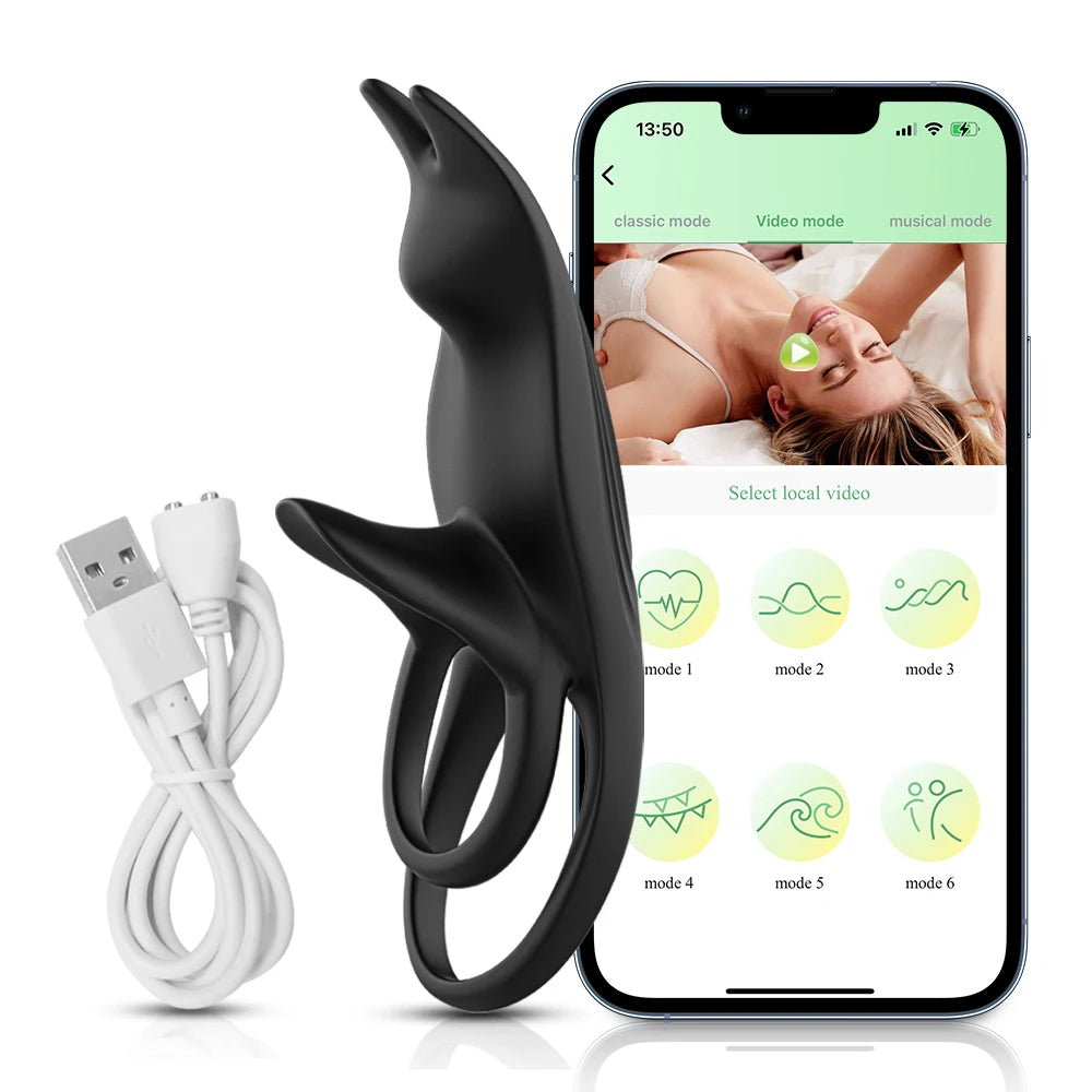 Adult Sex Toy Penis Ring for Men Ejaculation Delay Vibrator for Men Cock Ring Penis Erection Clitoris Stimulation Adult Products