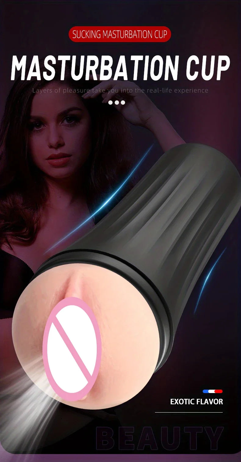 Realistic Vagina Male Masturbator TPE Soft Tight Pussy Erotic 18+ Adult Toys Sex Toys For Men Masturbatings machine Sex shop