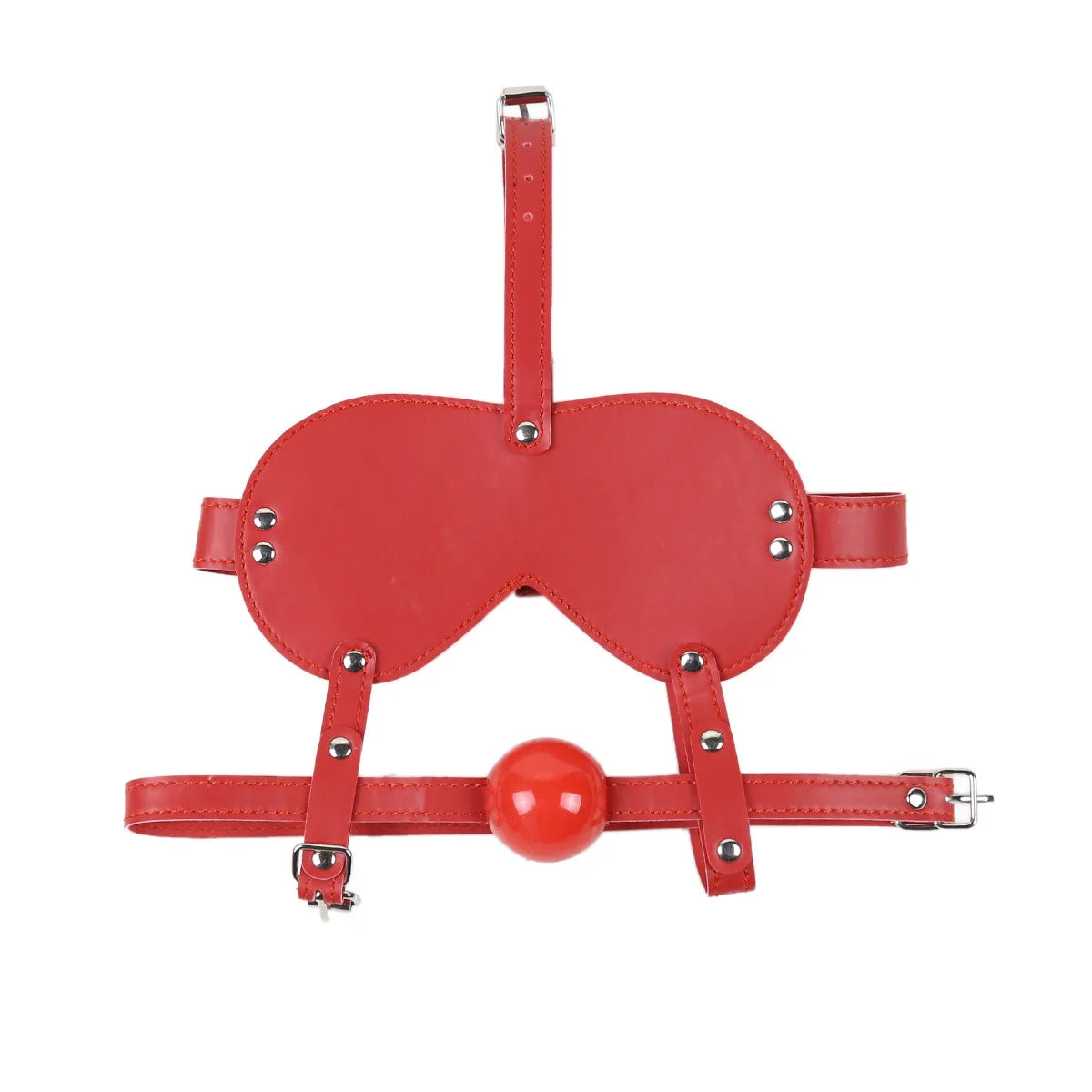 SM Leather Padded Hood Blindfold,Head Harness Mask Gag, BDSM Bondage ,Sex Toys for Couples Accessories