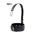 Slave Bondage Leather Choker Collar Strap with Smooth Stainless Steel Nose Hook for Fetish Bdsm Restraint Flirting Sex Toys