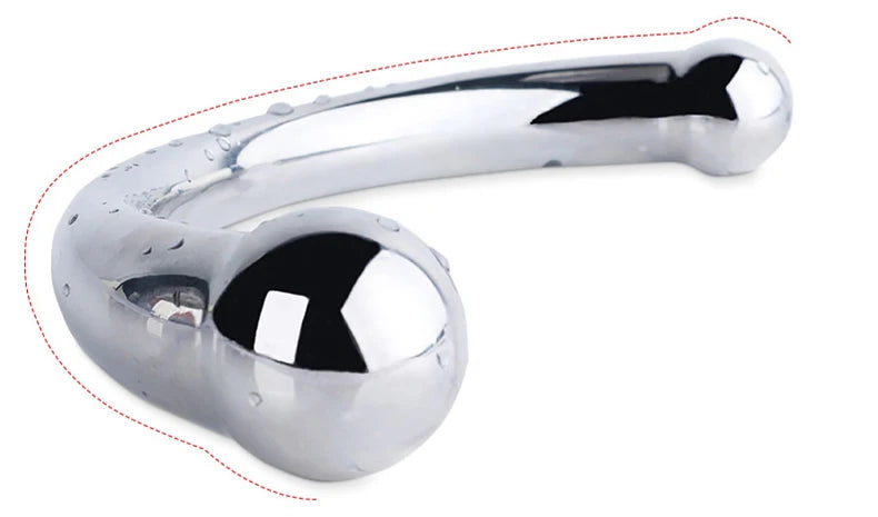 Metal Anal Plug Double Ended Stainless Steel G Spot Wand Butt Plug Prostate Massage Anal Dildo Plug Adult Sex Toys for Men Women