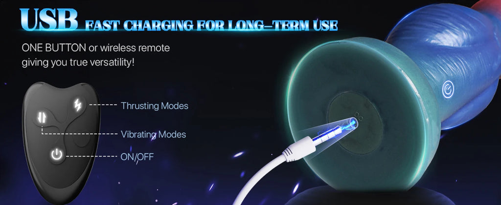 10 inch Thrusting Dildo Vibrator 7 Vibration & Thrust Modes Huge Monster Dildos G Spot Anal Toys with Remote Control for Women