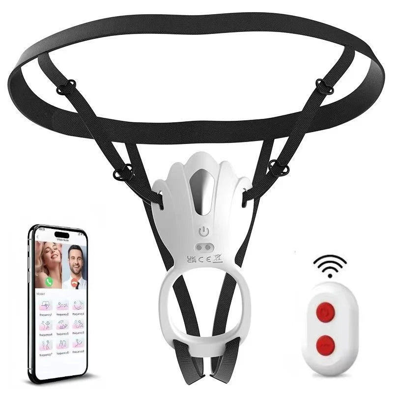 Wearable underwear vibrator, vibrating penile ring, clitoral stimulator, adult sex toy, suitable for couples