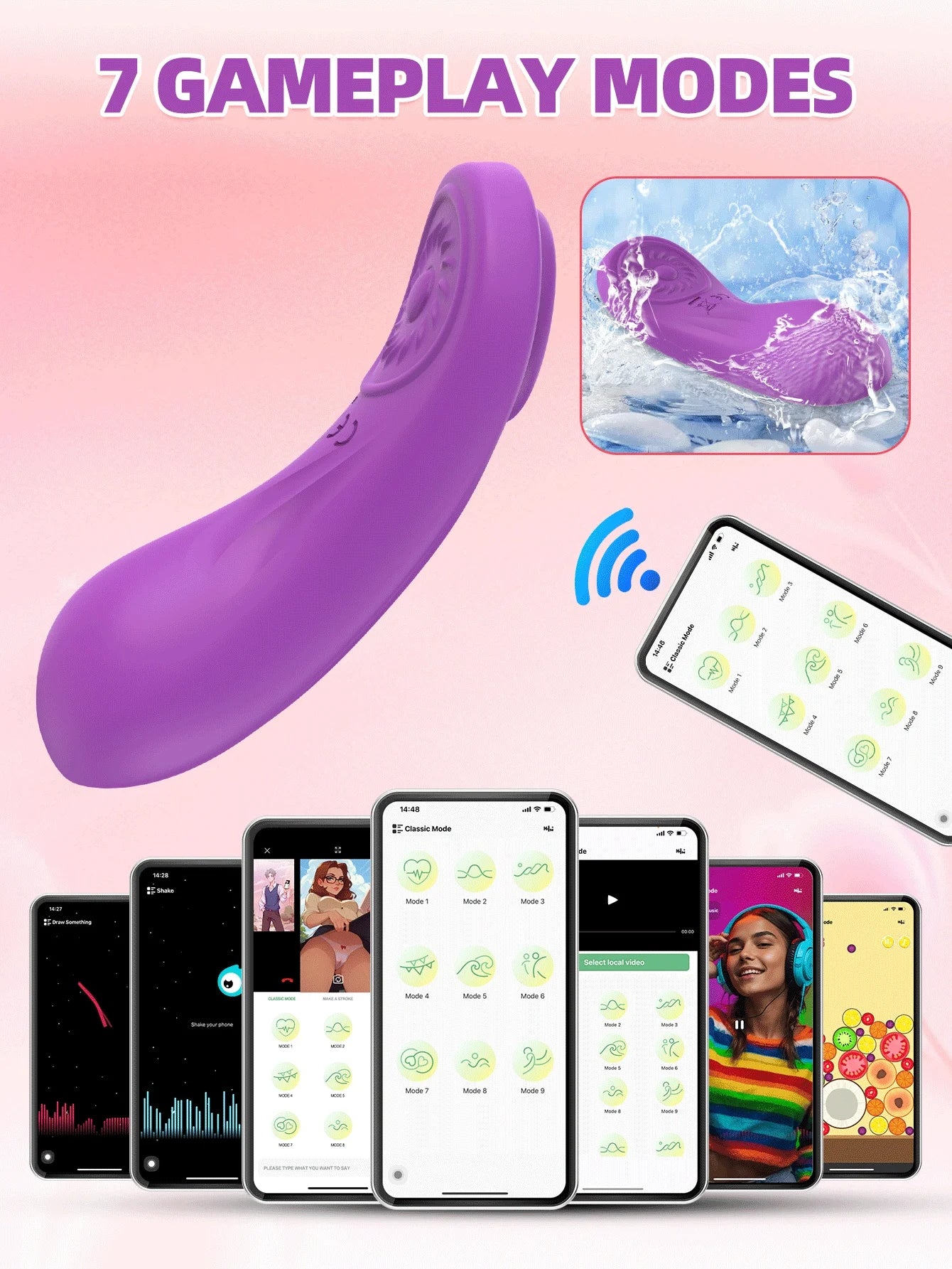 Remote Control Wearable Clitoral Mini Vibrator Female Panty APP Vibrator Masturbator Clitoral Stimulator Couple Pleasure Sex Toy