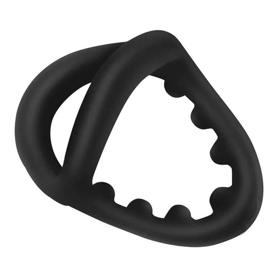 Silicone Penis Rings Cock Ring Erection Enhancing Triangular Penis Ring With Massage Beads Delayed Ejaculation Sex Toys For Men