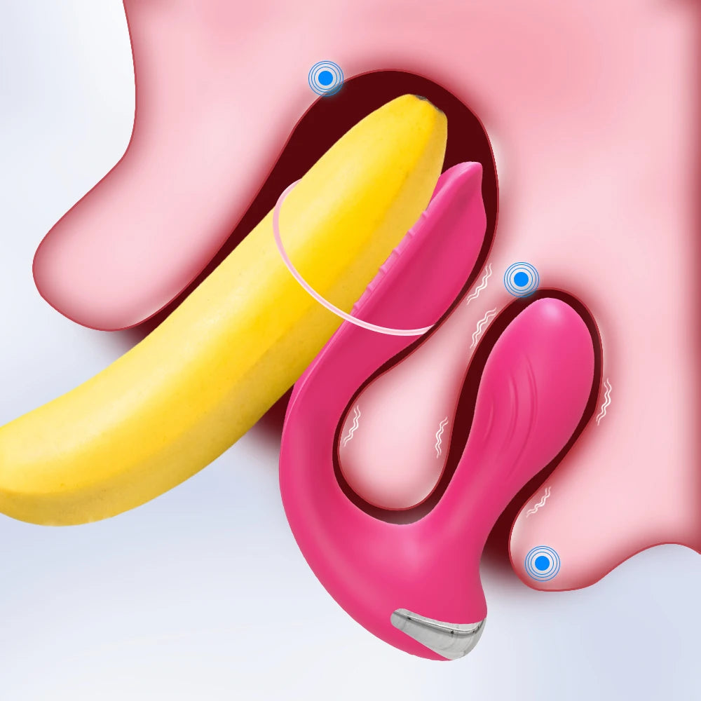 Adult Products Toys Double Penetration Vibrator Women Couple Dildo Vagina Stimulator Vibration Anal Vibration Masturbation Tools