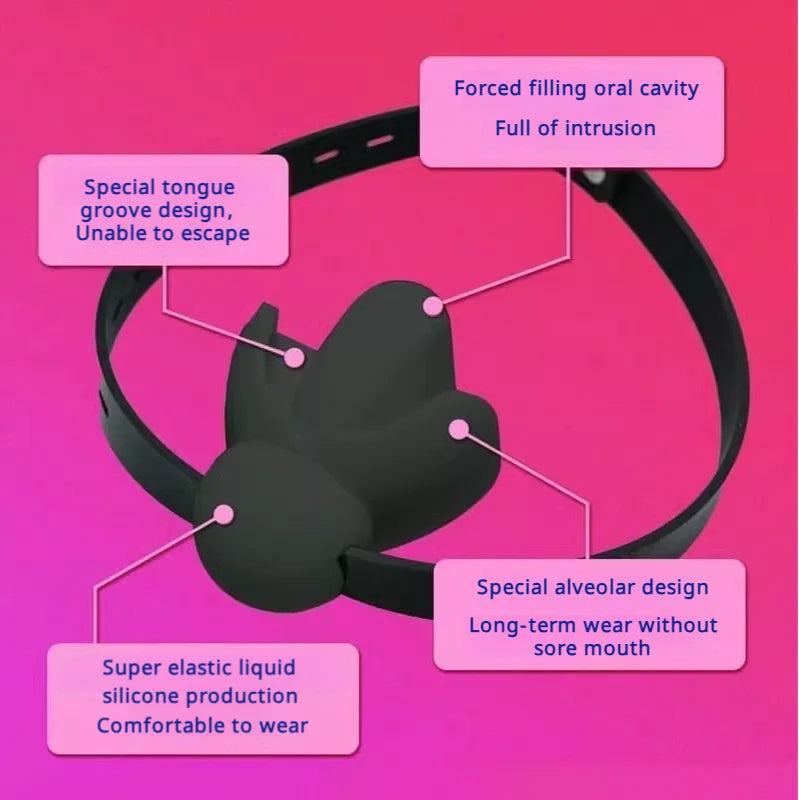 Bdsm Silicone Mouth Gag Bondage Mouth Belt Slave Ball Erotic Sex Toys for Woman Couples
