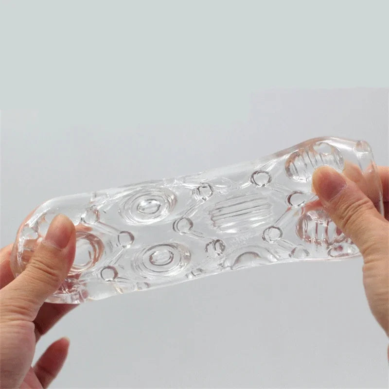 Male Masturbation Toys TPE Soft Clear Pocket Pussy Penis Sleeve Intimate Toys for Men Masturbation Tools Aadult Products 18 Sex