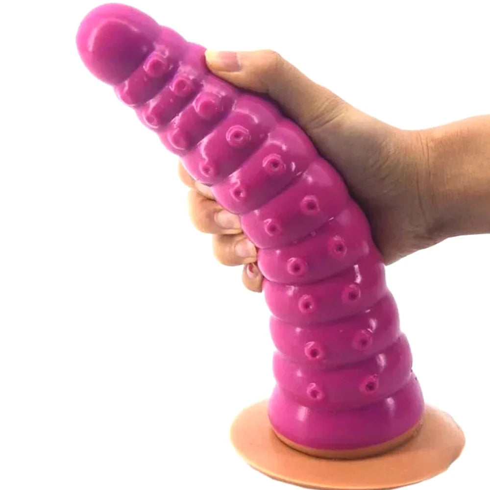 Silicone Simulation Dildo Female Masturbator Clitoris Massager Sex Toy Simulation Caterpillar Dildo