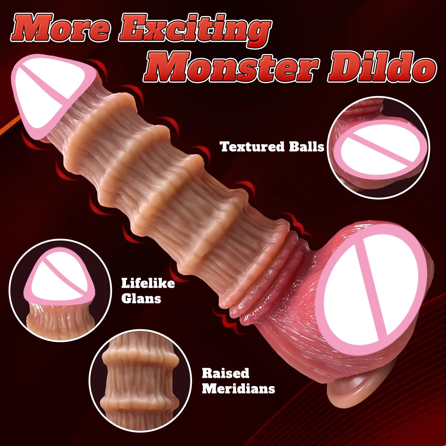 Realistic Big Penis Dildo for Women Anal Masturbation Special Nodes Silicone Vibrating Adult Sexual Toy ForGSpot Vagina Anal Sex