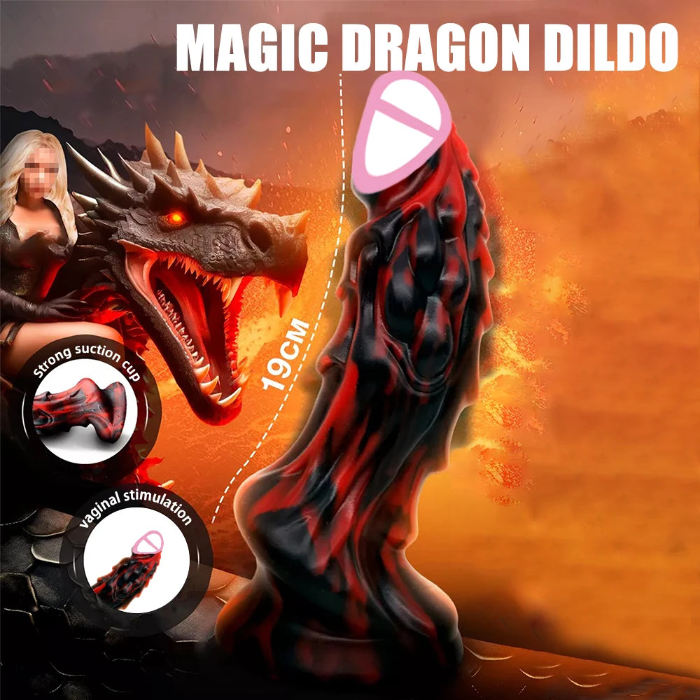 Realistic Monster Dragon Dildo for Women Monster Big Dick Soft Penis Anal Plug Prostate Massager Sexy Adult Toy for Female Male