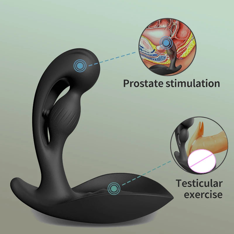 Male Prostate Massage Vibrator Anal Plug Vibrator 10 Modes Of Dual Vibration Male Masturbator Adult Sex Toys For Men