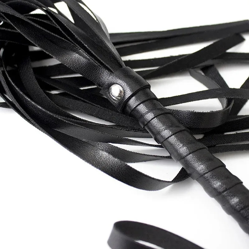 44cm PU Leathe Whip Sex Spanking BDSM Bondage Handle Lash Gay Fetish Horse Adult Erotic Toys For Adults