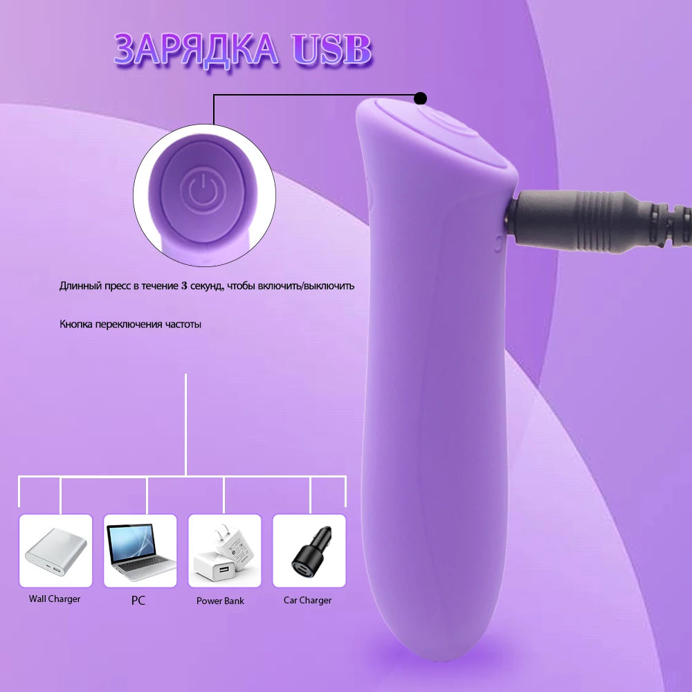 Mini Bullet Vibrator Female Clit Vagina Stimulation G Spot Masturbation Anal Vibration Massage AV Stick Dildo Sex Toys For Women