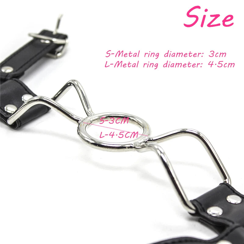 Harness Gag Spreader Bdsm Open Mouth Gags Metal Claw Hook Force For Women Couples BDSM Bondage Wips Erotic Oral Sex Accessories