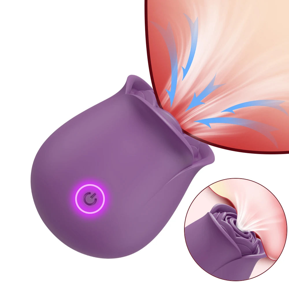 Sex Toys Rose-Sucking Vibrator for Women Oral Nipple Clitoris Sucker Clit Stimulator Massager Vibrating Female Adult Products