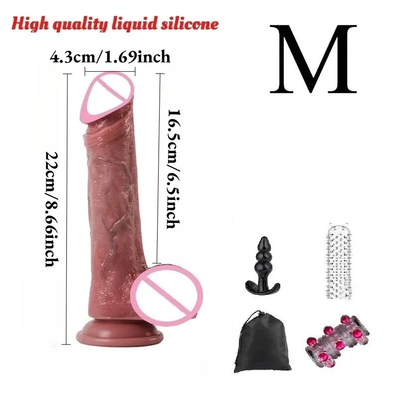 Adult Sex Toys Realistic Waterproof Silicone Penis Anal G-Spot Penetration Dildo with Suction Cup Masturbator Vibrator Massager