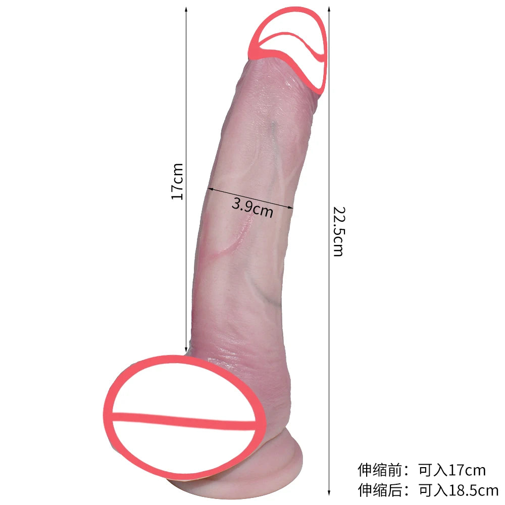Realistic Silicone Dildo Vibrate with Suction Cup Anal Plug Penis Adult Sex Toys Huge Dildos for Women Rubber Cock Dick Gode 18+