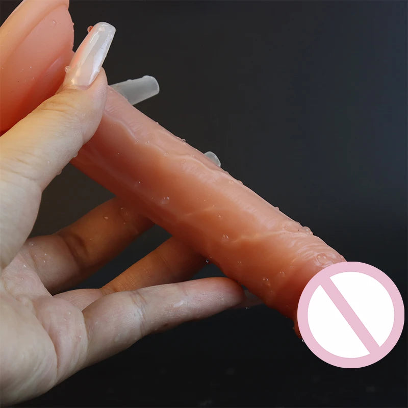 Realistic Penis Liquid Silicone Rubber Dildo  Realistic Texture Butt Plug Adult Sex Toys For Woman Men Vagina Anal Massage Tools