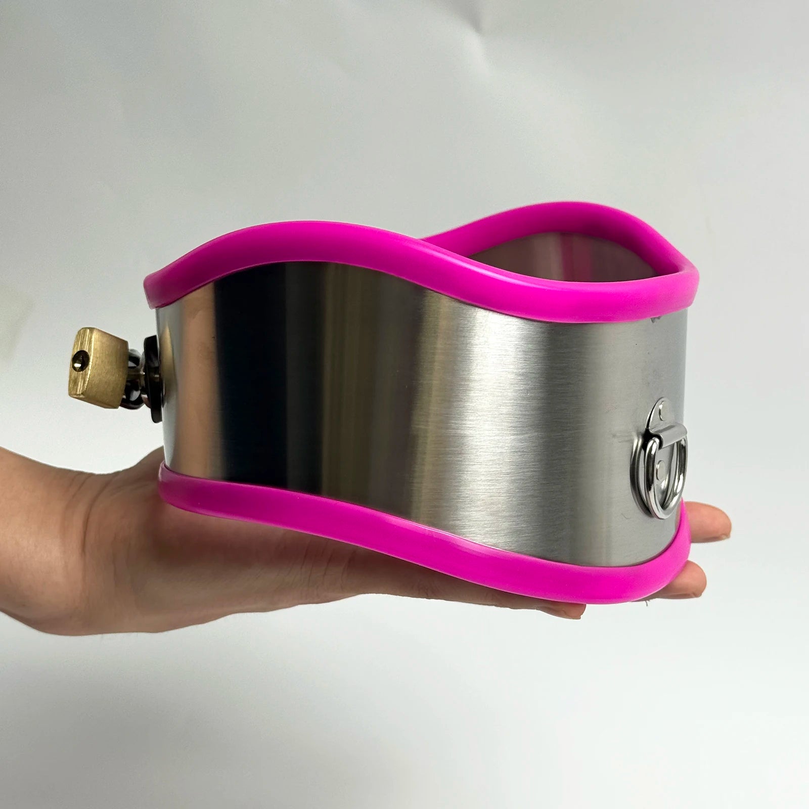 LILUPLAY New Stainless Steel Neck Collar Bdsm Bondage Lockable Chastity Belts Fetish Dog Collar Neck Harness Collar Sex Toys