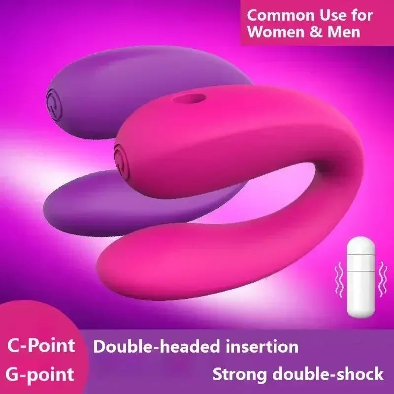 Mini U-shaped Vibrator Female Vaginal Anal Stimulator Clitoral Masturbator G-spot Massager Couple Vibrating Egg Female Sex Toys