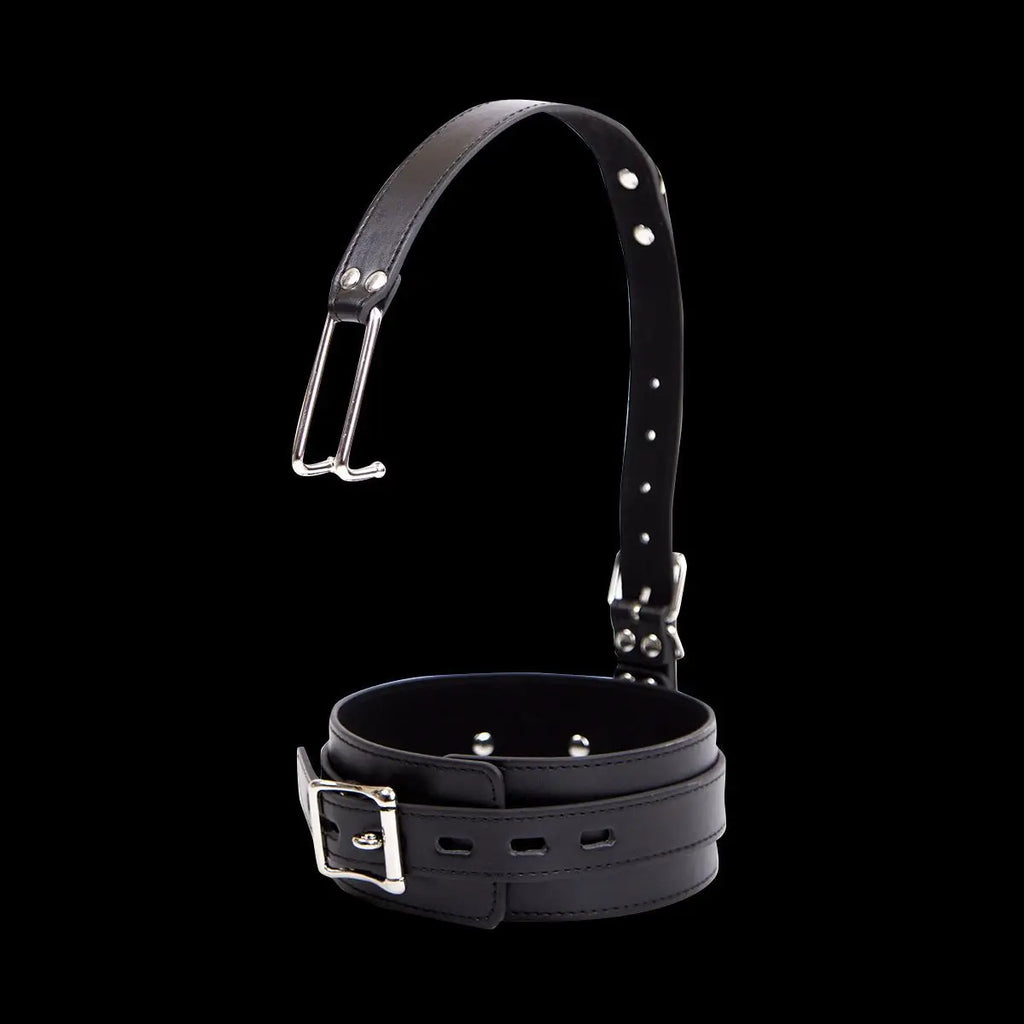 Slave Bondage Leather Choker Collar Strap with Smooth Stainless Steel Nose Hook for Fetish Bdsm Restraint Flirting Sex Toys