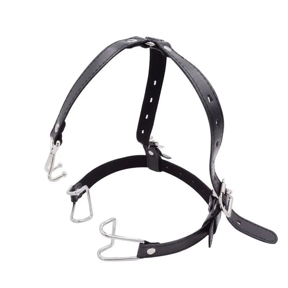 SM Mouth Gag BDSM Mouth Plug Spreader Sex Toy Set Women Slave Oral Sex Trainer Adult Metal Ring Gag Flirting Open Mouth Harness