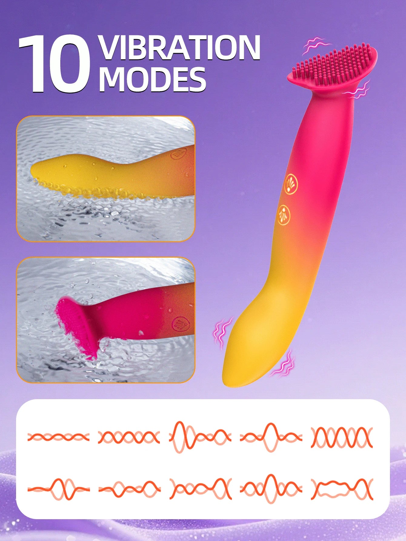 Mini Vibrator Adult Vibrator With 10 Vibration Modes Clitoral Nipple Stimulator Adult Women Toy Flirting Massage Pen