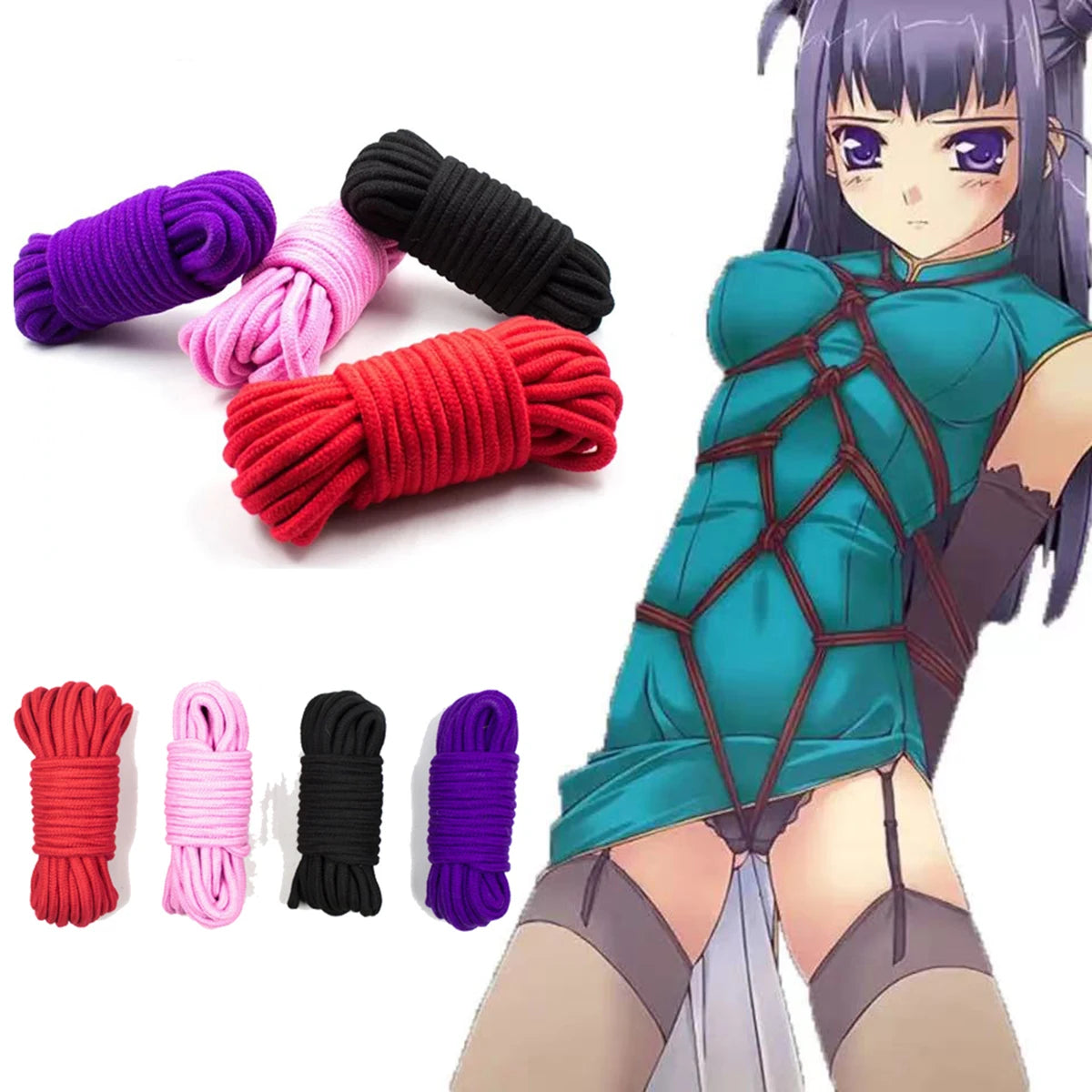 Adult Sex Toy BDSM Bondage Handcuff Bed Strap Kit SM Sextoy Set Couple Adult Game Sex Toys Bindfolder Open Leg Hand Cuffs Shop