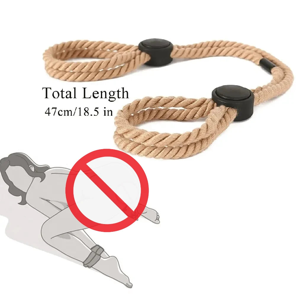 BDSM Sex Handcuff SM Hand Restraint Erotic Shackle Binds Sex Rope Slave Bondage Sexope Ankle Cuffs Backhandcuff Easy to Use Toy