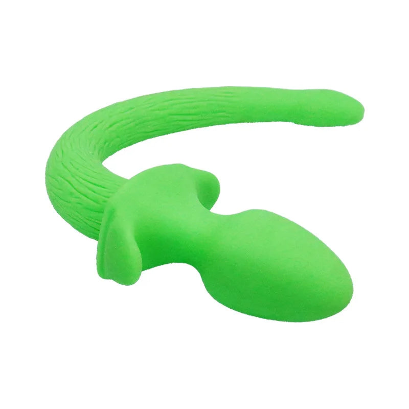 Silicone Prostate Massager Anal Sex Toys with Fetish Puppy Play StripTail Butt Plug for Couple BDSM Anue Bondage Adult Product