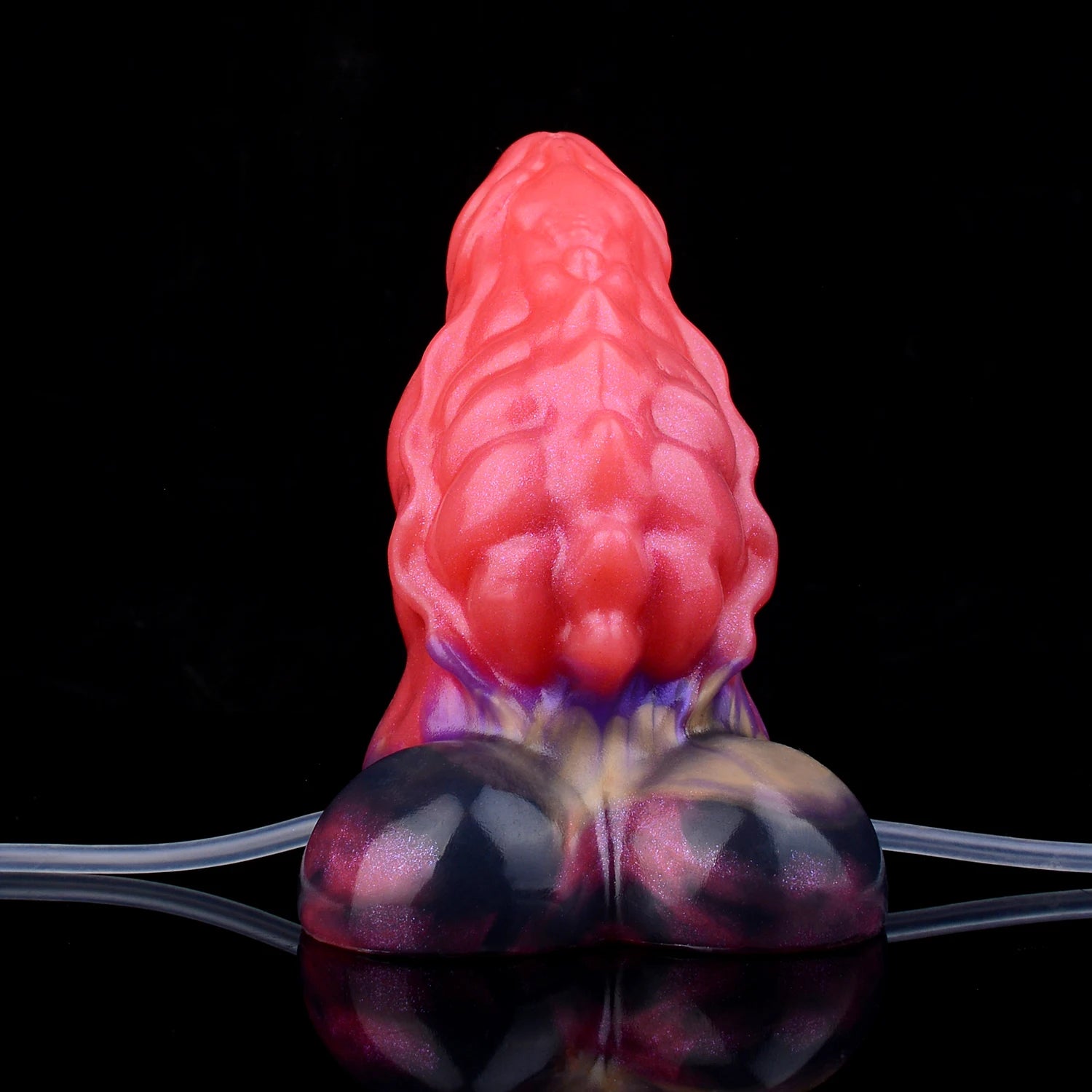 NNSX Squirting Silicone Dog Dildo Inflatable Dick Fantasy Fishbone Pattern Butt Plug Anal Sex Toys For Women Sexy Adult Supplies
