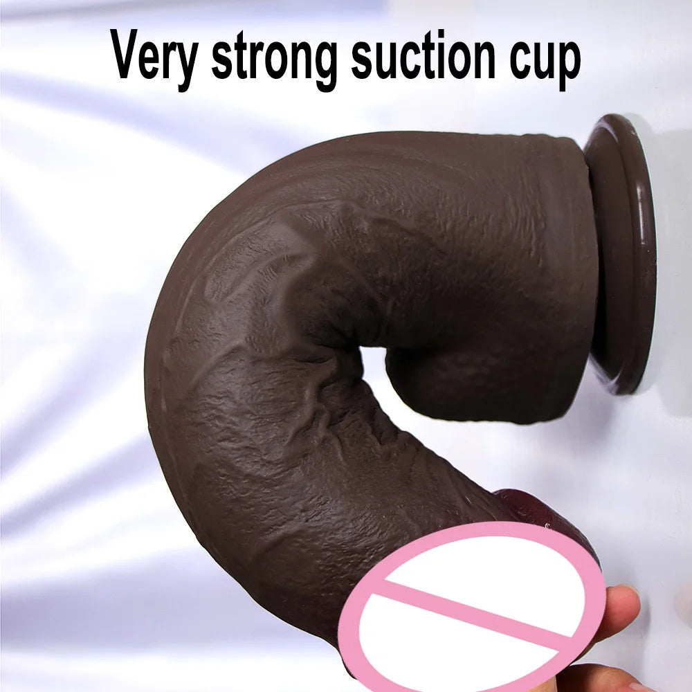 Huge Silicone Dildo Emale Clit G Spot Orgasm Penis with Sucker Female Masturbator Lesbian Anal Adult Vagina Sex Toy Masturbator