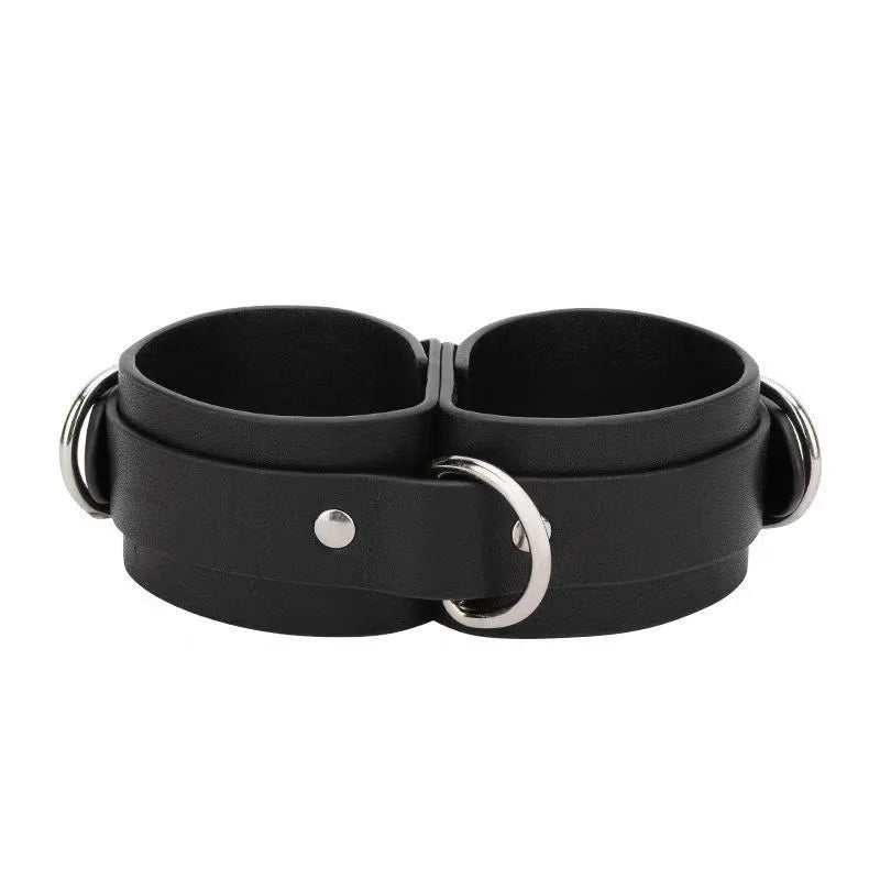 BDSM Bondage Handcuffs Sex Restraints Wrist Cuffs Sex Toys PU Leather Adjustable Adult Fetish SM Games for Couples Women Men