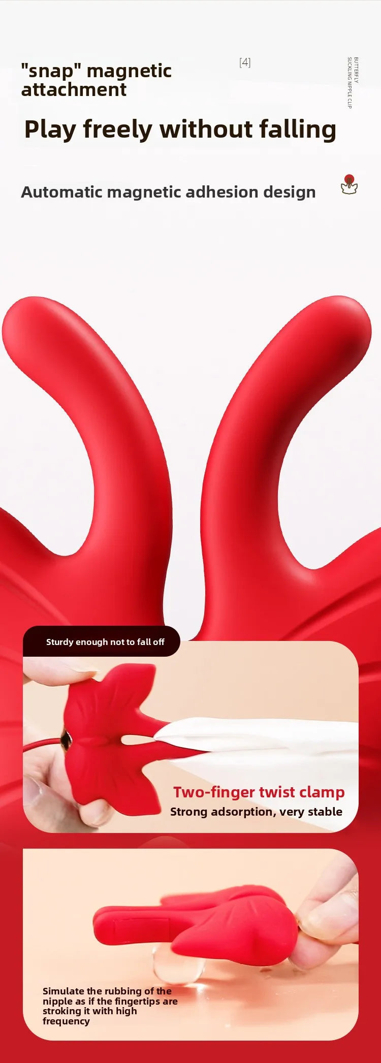 Nipple Clamp Vibrator Breast Stimulatior Magnetic Nipple Clip Sex Toys Necklace for Clitoris Anal Erotic Toys Adults for Couples
