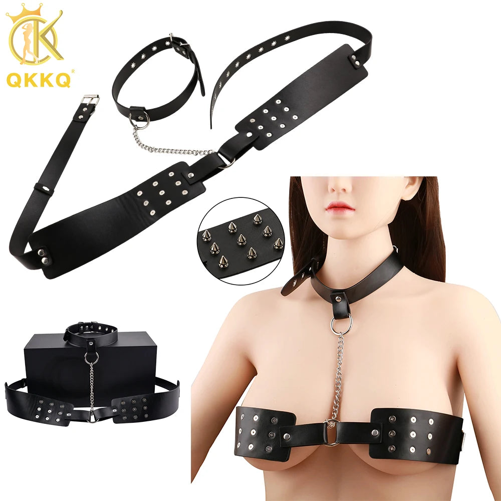 QKKQ BDSM Bra Adjustable Breast Binder Nipple Pleasure Wearable Chest Bondage Belt Sex Toys Erotic Tool Couple Game Sexy Gadgets