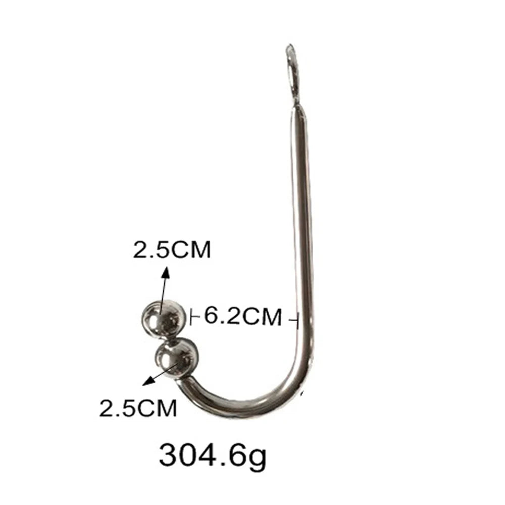 BDSM Stainless Steel Metal Hook With Ball Butt Plug Anal Dildo Vagina Prostate Stimulating Massage Adult Sex Toys For Woman Man