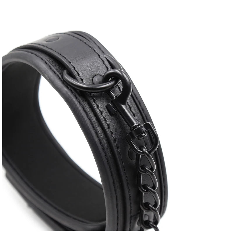Bdsm Collar Leather Iron Chain Link Bdsm Slave Collars Bondage Collar Bdsm Sex Toys For Women Couples Adults Sexy Toys Sex Shop