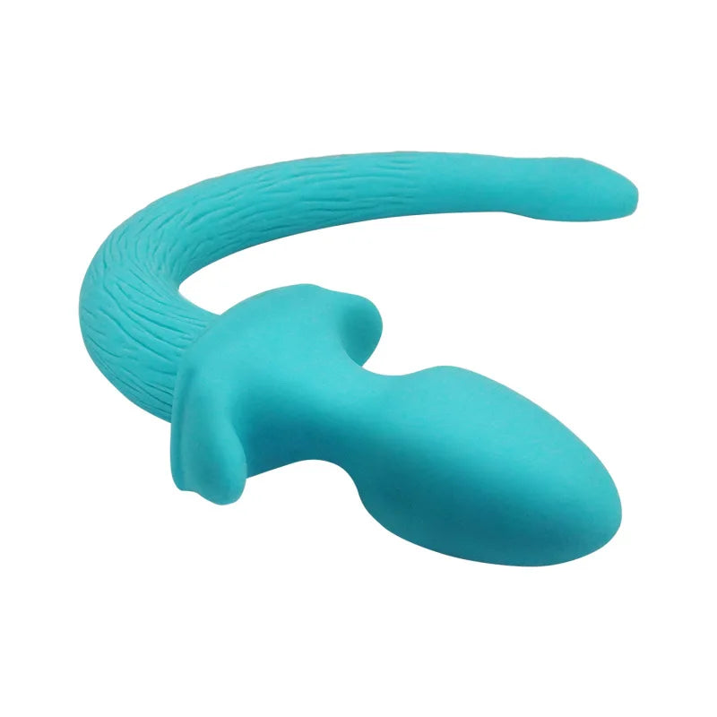Silicone Prostate Massager Anal Sex Toys with Fetish Puppy Play StripTail Butt Plug for Couple BDSM Anue Bondage Adult Product