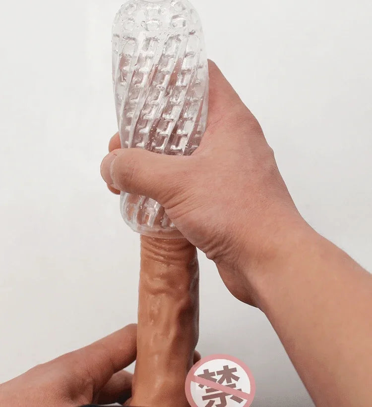 Male Masturbation Toys TPE Soft Clear Pocket Pussy Penis Sleeve Intimate Toys for Men Masturbation Tools Aadult Products 18 Sex