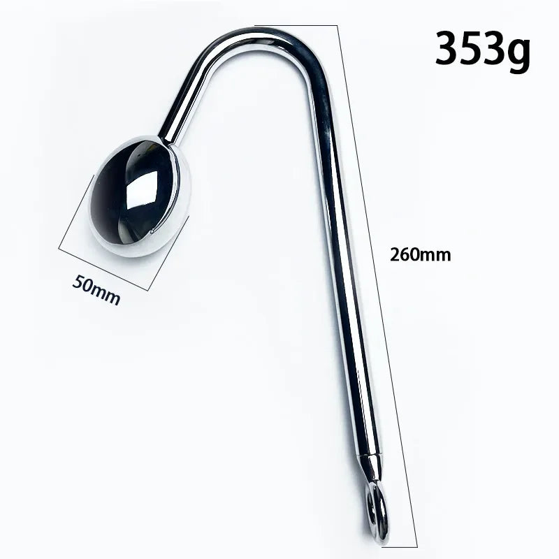 Stainless Steel Anal Hook Anus Balls Metal Anal Dilator Butt Plug Big Anal Beads Prostate Massager Insert Sex Toy for Adult