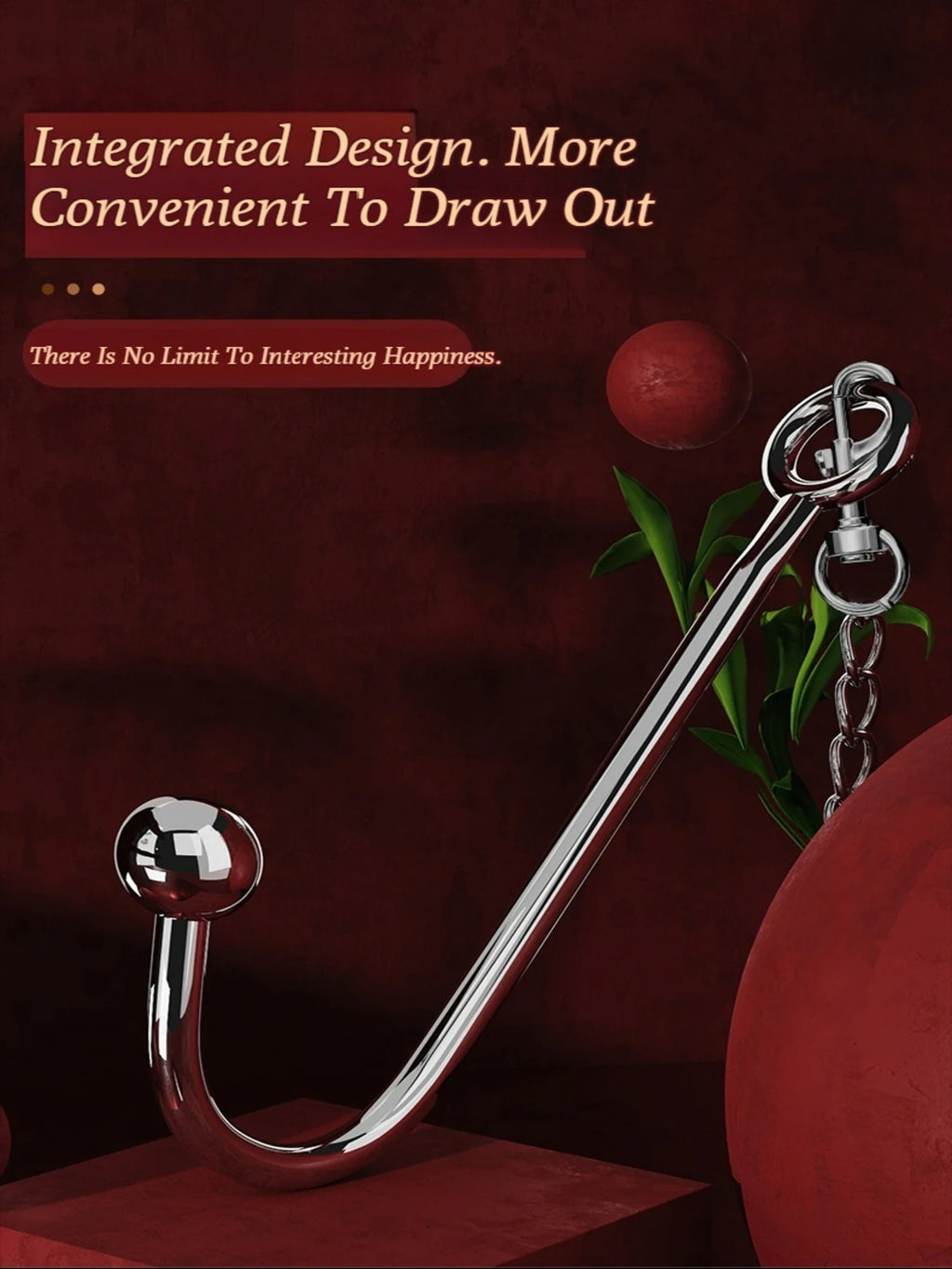 Steel Anal Hook Sex Bondage Set BDSM Adjustable Leather Collar Restraints For Adults SM Game Couples Hook Anal Sex Toys