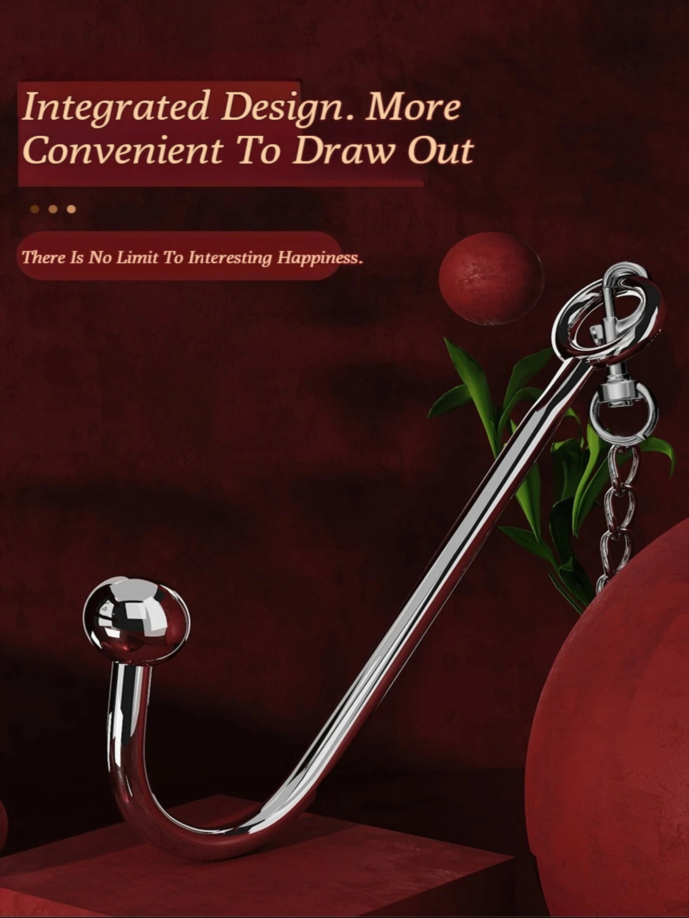 Steel Anal Hook Sex Bondage Set BDSM Adjustable Leather Collar Restraints For Adults SM Game Couples Hook Anal Sex Toys