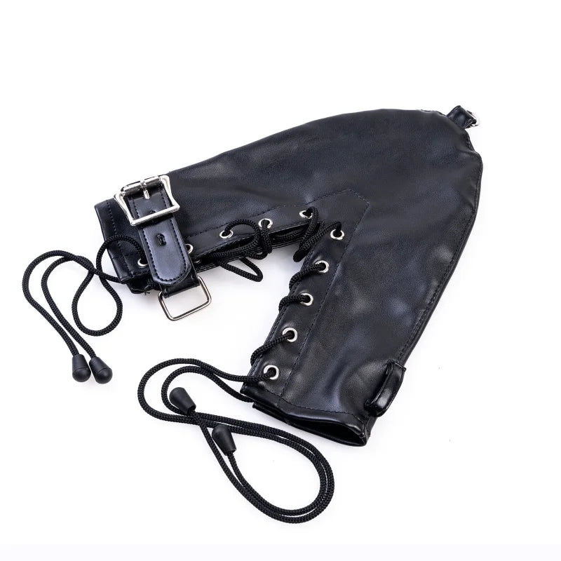 Unisex Leather Bondage Bracelets Set with Adjustable BDSM Handcuffs Dual Feet Cuffs for Couple Role Play Shame Sex Toys