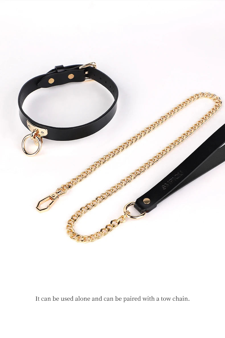 sm props bondage leather collar slave bed neck bondage with belt BDSM erotic sex toys women couple adult games